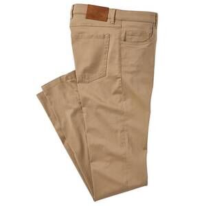 NEW BALLIN men's crescent xtreme comfort sateen pants in khaki